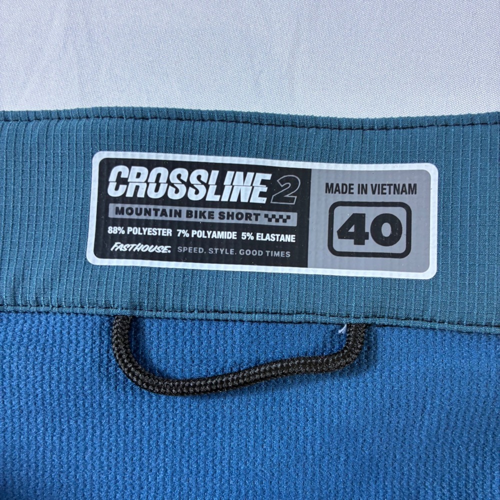Fasthouse Crossline 2.0 Velocity Mountain Bike Shorts Silver Black 40 5404-3740 - Picture 4 of 5